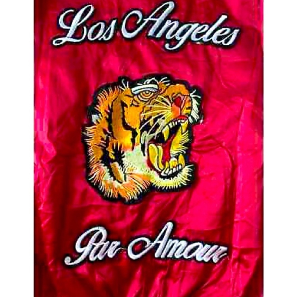 Hayden "Los Angeles Par Amour" Satin Bomber Jacket - Picture 5 of 7